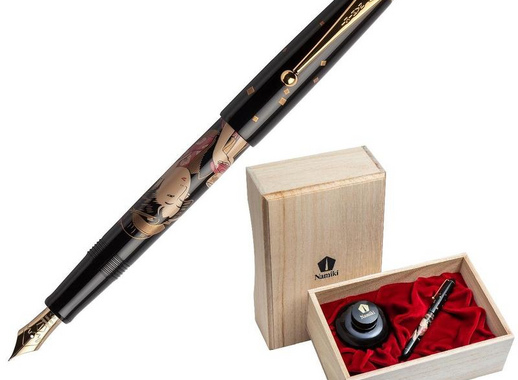 Ручка перьевая Namiki Ukiyo-e Okita Naniwaya цвет чернил черный цвет корпуса черный